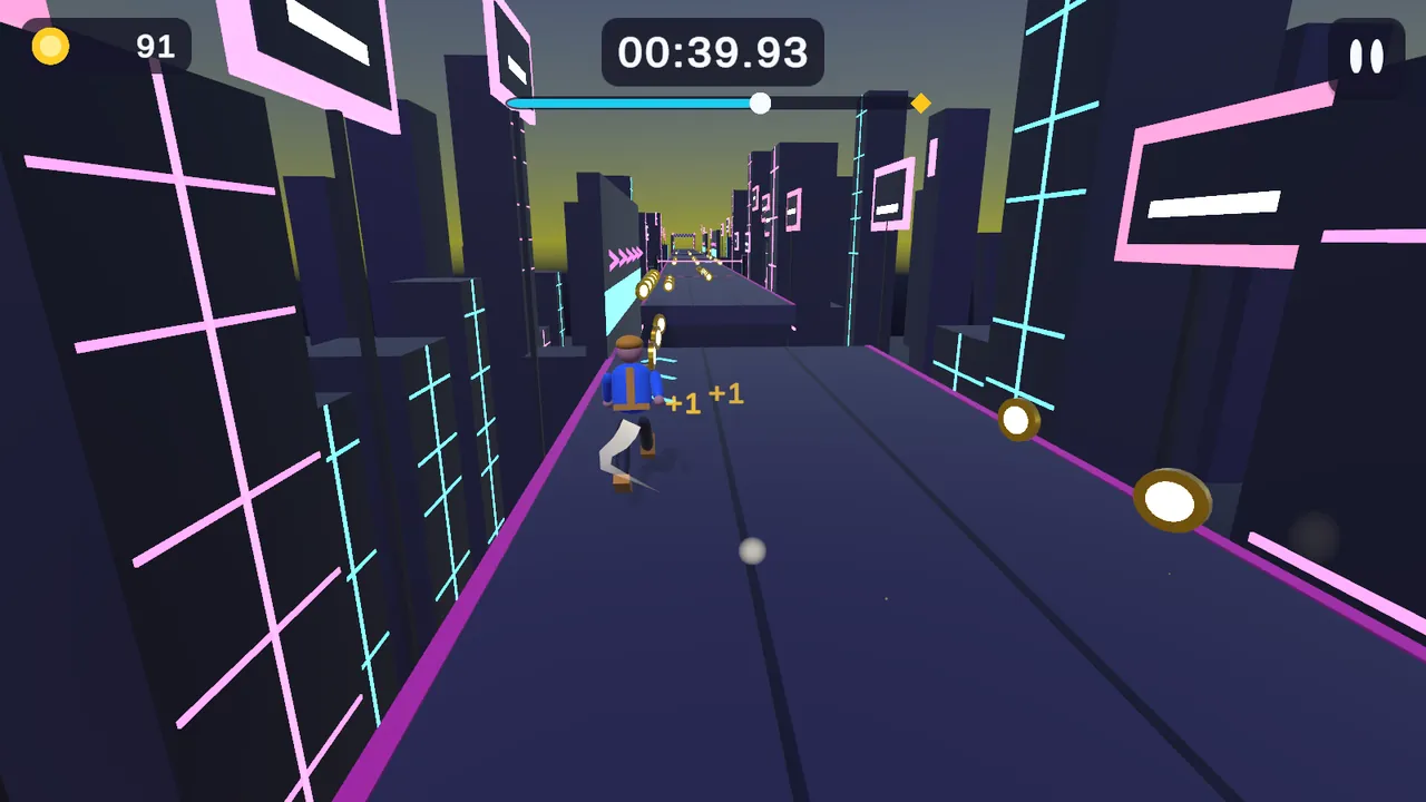 Night run through the Neon Megacity